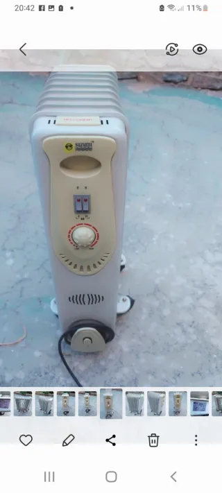 Radiador d aceite d 2.000 w.