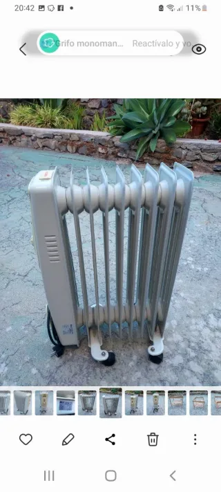 Radiador d aceite d 2.000 w.