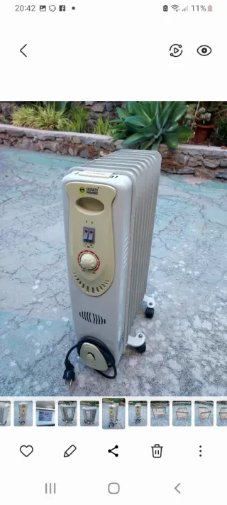 Radiador d aceite d 2.000 w.