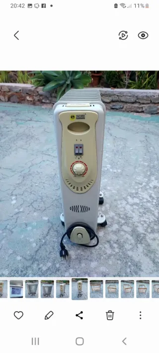 Radiador d aceite d 2.000 w.