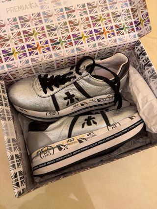 Scarpe Premiata donna silver/black