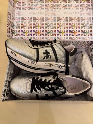 Scarpe Premiata donna silver/black