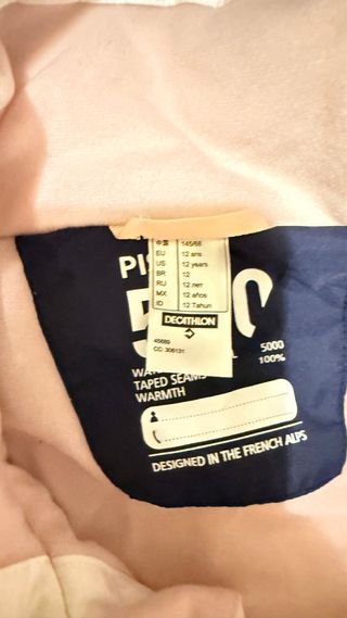 Traje de esquí niña y complementos