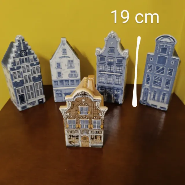 5 Casas Holandesas Cerámica Decorativas