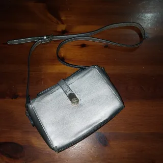 Borsetta argento con tracolla