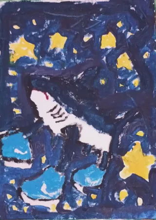 Pintura al óleo y dibujo original