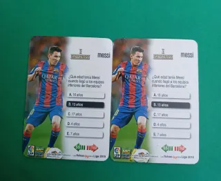 2 Cromos Messi Cañoneros Metalcards 11/14