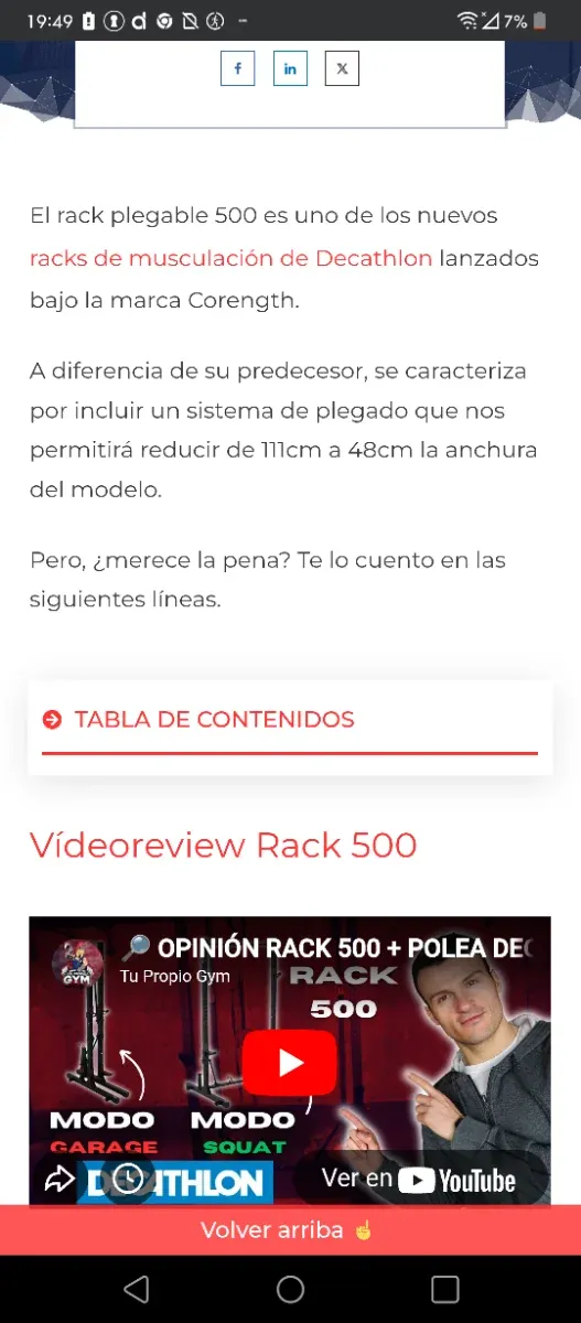 Rack de Pesas Decathlon Rack 500