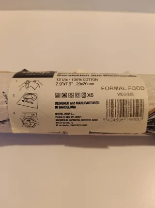 Rotolo di tovaglioli/tovagliette in cotone