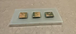 Decorazione natalizia vetro portacandela