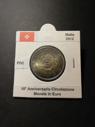 🇲🇹 2 Euro Commemorat. Malta 2012 Anniv. Euro FDC