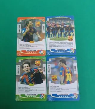 4 Cromos Messi FC Barcelona