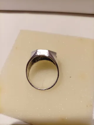 Anillo Acero Tallado León