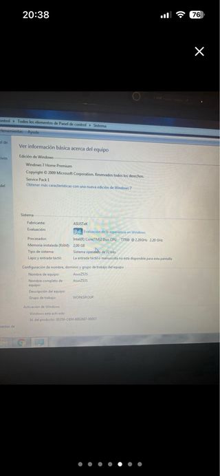 Portátil Asus Z53S gris plata