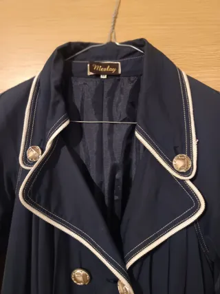 Trench Replay Vintage Azul y Blanco