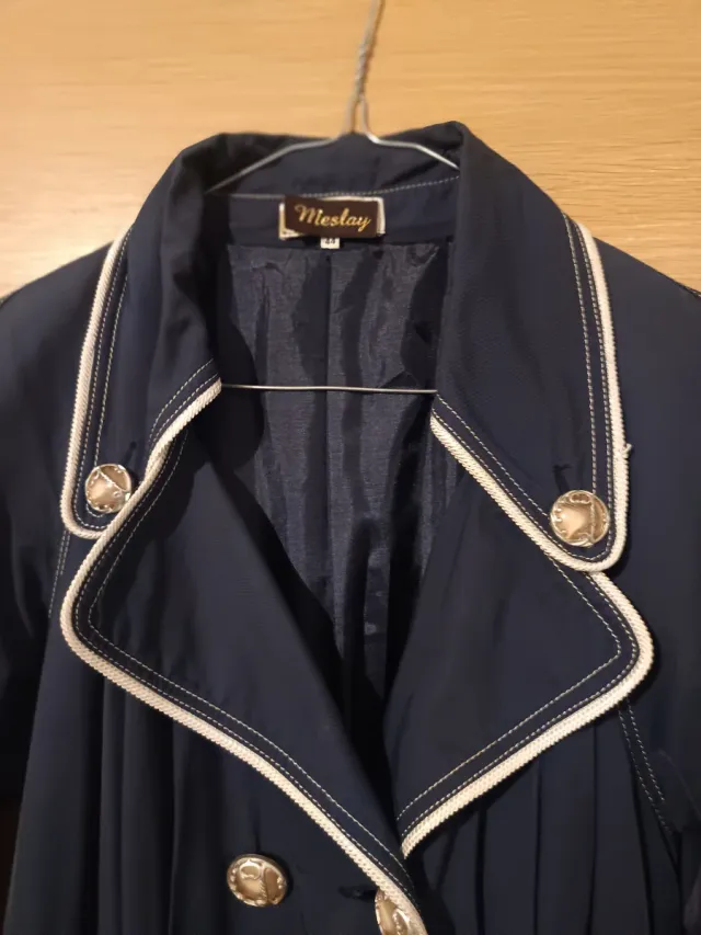 Trench Replay Vintage Azul y Blanco