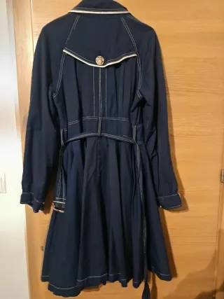 Trench Replay Vintage Azul y Blanco