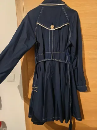 Trench Replay Vintage Azul y Blanco