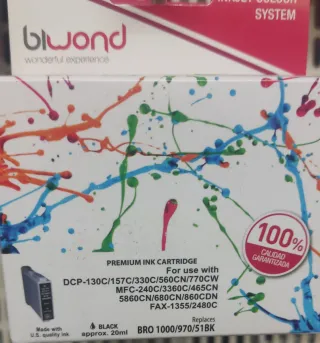 Cartucho Tinta Biwond BRO 1000/970/51 BK Negro
