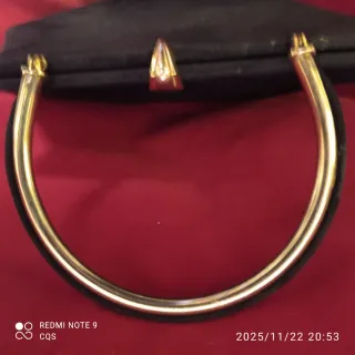 Bolso vintage mujer 50s/60s negro y dorado