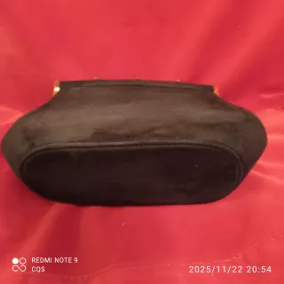 Bolso vintage mujer 50s/60s negro y dorado