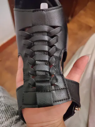 Sandalias de plataforma negras no pesa nada