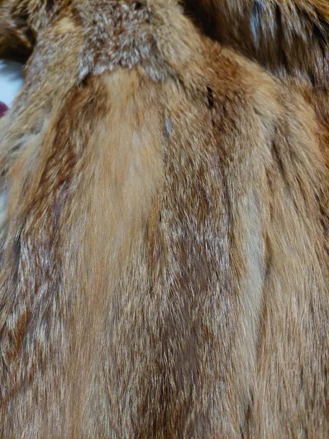 Abrigo Chaquetón Piel Marrón Naranja