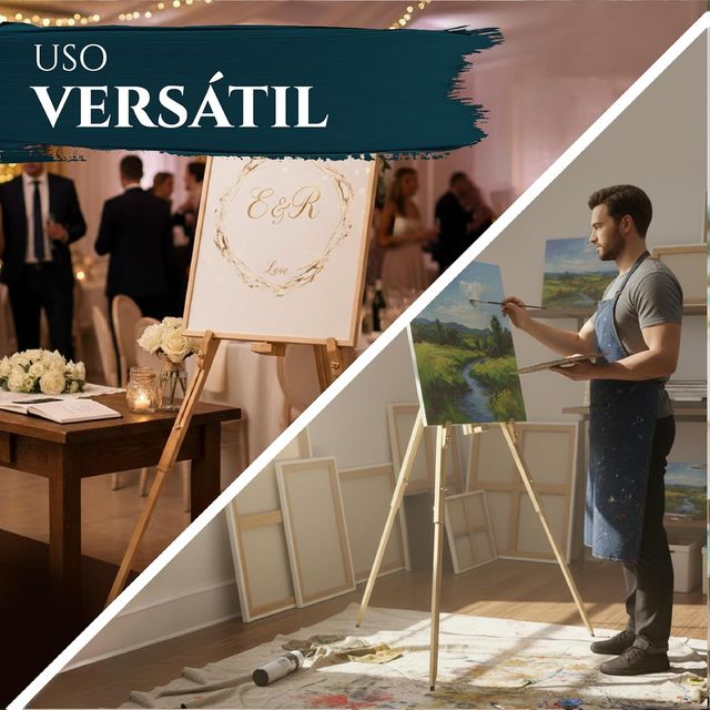 Caballete Pintura Madera Maciza