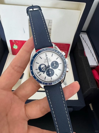 Omega Speedmaster Profesional Azul Blanco