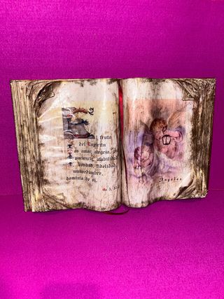 Libro abierto decorativo antiguo