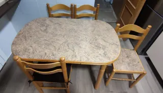 Mesa de cocina extensible 110x60cm