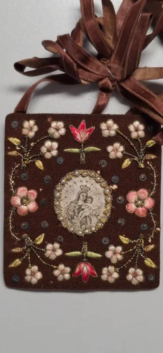 Escapulário antigo N. S. do Carmo - Séc. XIX