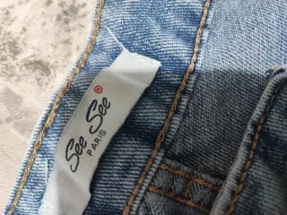 Jeans Cargo Donna Blu