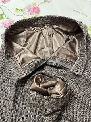 Pantaloni sartoriali donna marrone/beige