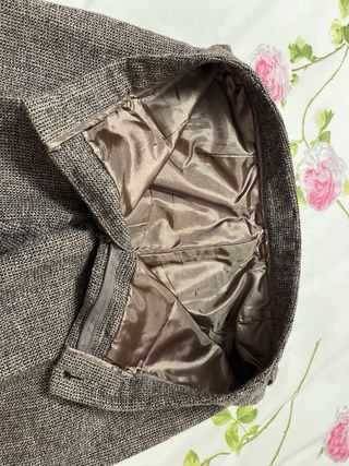 Pantaloni sartoriali donna marrone/beige