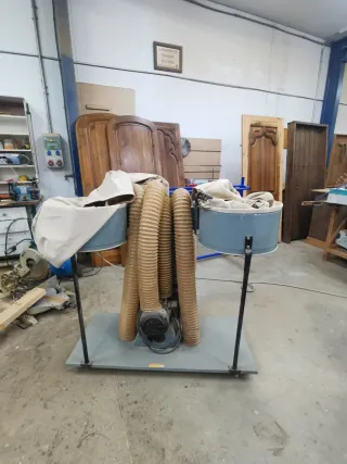 Máquina de aspiración para carpintería