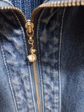 Chaqueta tejana y punto con pedrería Talla XL