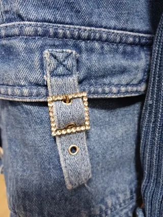 Chaqueta tejana y punto con pedrería Talla XL