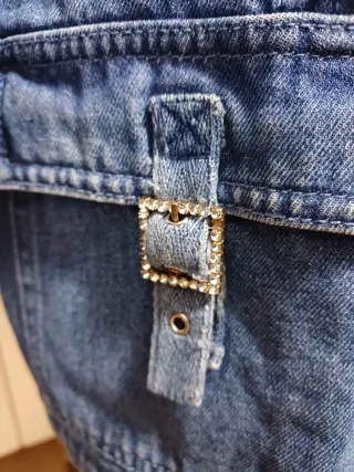 Chaqueta tejana y punto con pedrería Talla XL