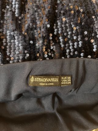 Top lentejuelas azul talla S