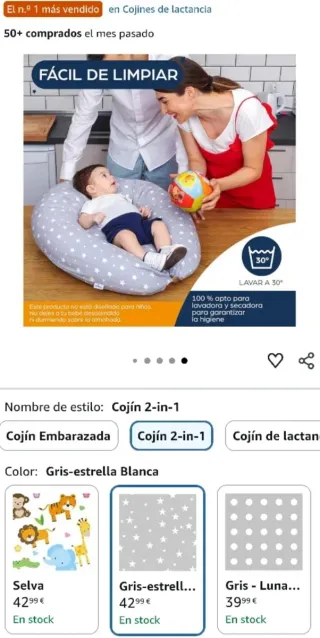 Cojín de Lactancia Niimo XXL Estrellas