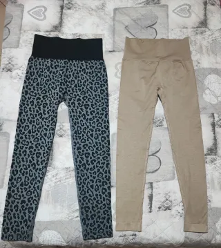 2 Leggings Palestra Taglia Unica