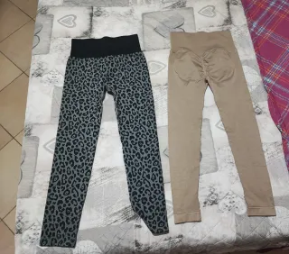 2 Leggings Palestra Taglia Unica