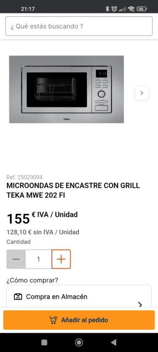 Microondas Teka Encastre Grill MWE 202 FI