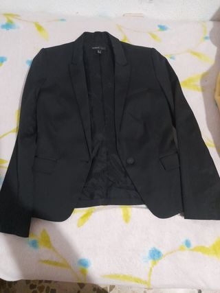 Blazer Mango Negra   De mujer Talla M