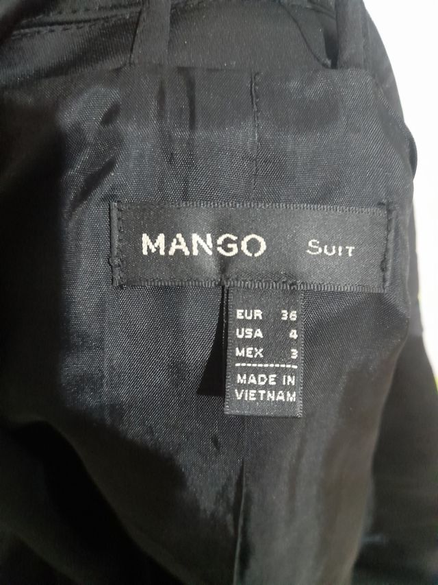 Blazer Mango Negra De mujer Talla M