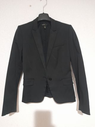Blazer Mango Negra   De mujer Talla M