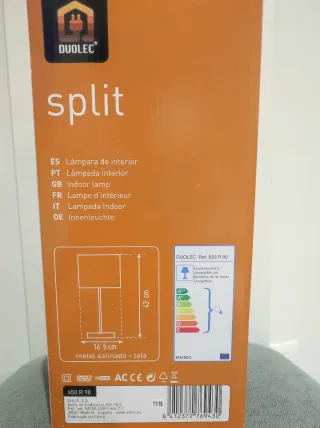 Lámpara de mesa táctil Split DUOLEC