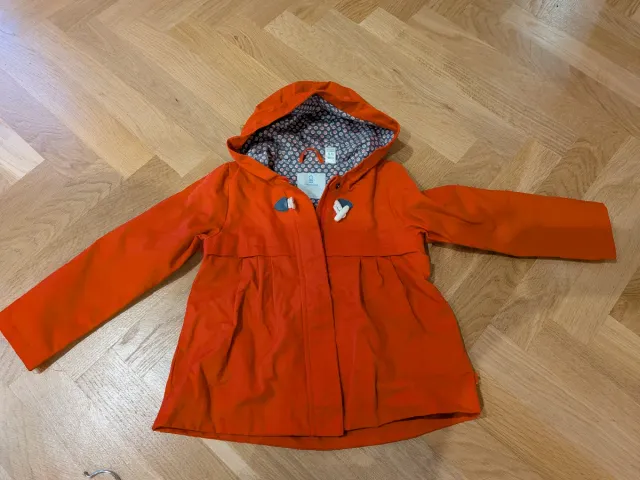 Chaqueta niña impermeable rojo