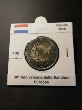 🇳🇱 2 Euro Commemorativi Olanda 2015 Bandiera EU